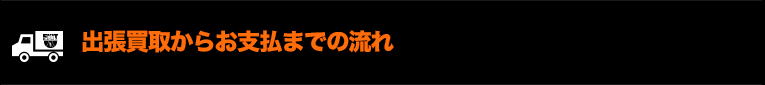 出張買取からお支払までの流れ