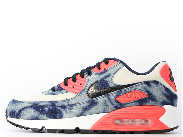 NIKE ナイキ atmos別注 AIR MAX 90 DNM QS BLEACHED DENIM アトモス ブリーチデニム エアマックス ローカットスニーカー 700875-400 US9.5/27.5cm