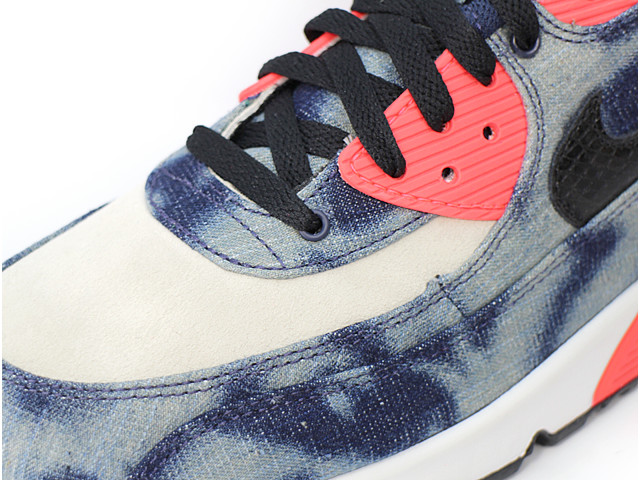 NIKE ナイキ atmos別注 AIR MAX 90 DNM QS BLEACHED DENIM アトモス ブリーチデニム エアマックス ローカットスニーカー 700875-400 US9.5/27.5cm