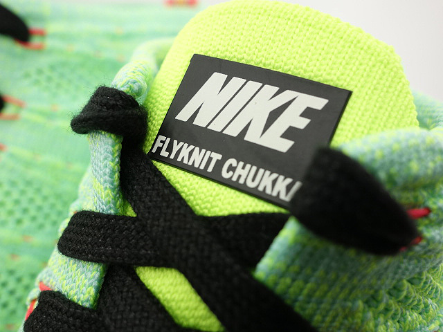 ウォーキング・ランニングウェア NIKE FREE FLYKNIT CHUKKA  640652-300 Mens NIKE Flyknit Chukka PR Hyper Turquoise Green 640652-300