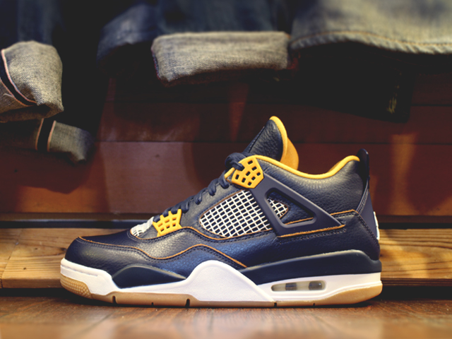 NIKE AIR JORDAN 4 RETRO “DUNK FROM ABOVE/MID NAVY/MTLLC GLD-GLD LF-WHITE”01
