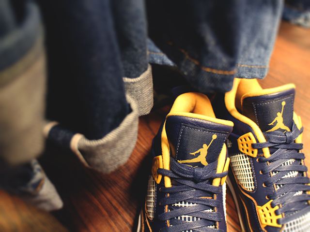 NIKE AIR JORDAN 4 RETRO “DUNK FROM ABOVE/MID NAVY/MTLLC GLD-GLD LF-WHITE”01