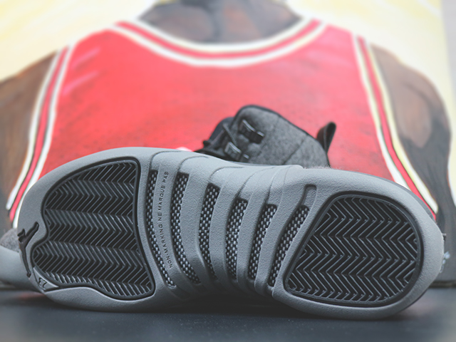 NIKE AIR JORDAN 12 RETRO WOOL BG “DARK GREY/METALLIC SILVER”01