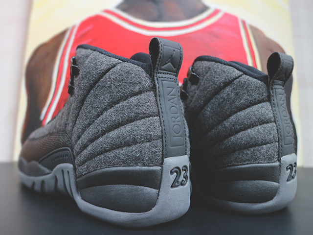 NIKE AIR JORDAN 12 RETRO WOOL BG “DARK GREY/METALLIC SILVER”01