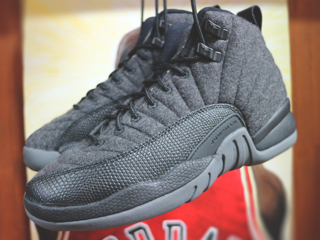 NIKE AIR JORDAN 12 RETRO WOOL BG “DARK GREY/METALLIC SILVER”01