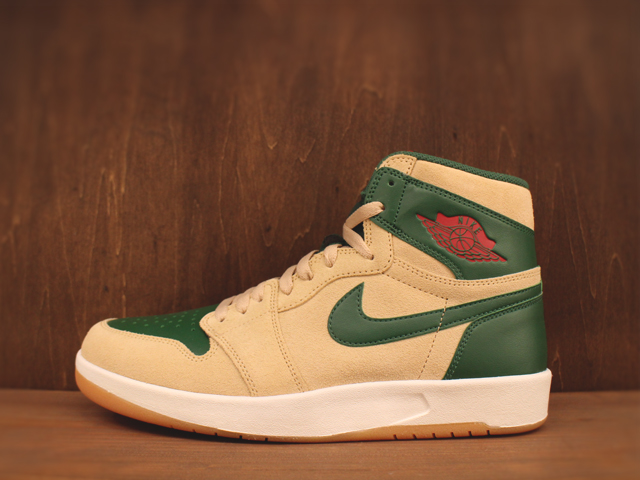NIKE AIR JORDAN 1 HIGH THE RETURN “SAND DUNE/UNVERSITY RED-GORGE GREEN-WHITE”01