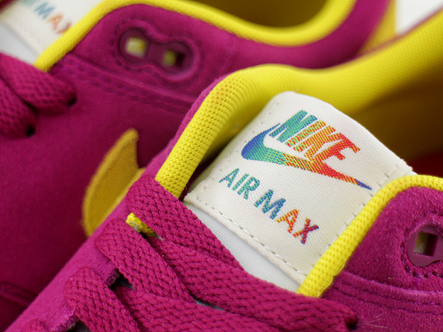 NIKE ナイキ AIR MAX 1 PREMIUM "RAINBOW" DYNAMIC BERRY 875844-500 エアマックス1 プレミアム レインボー ローカットスニーカー パープル/イエロー US9.5