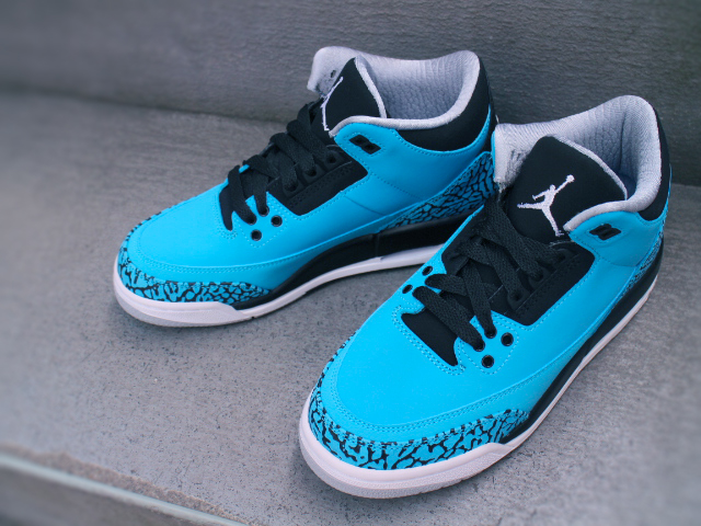 NIKE AIR JORDAN 3 RETRO BG “DARK POWDER BLUE/WHITE”01