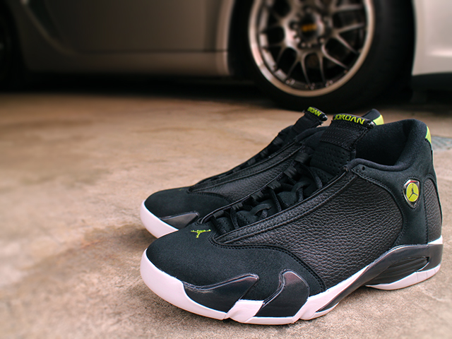 AIR JORDAN 14 RETRO “BLACK/BLACK-WHITE-VIVID GREEN”01