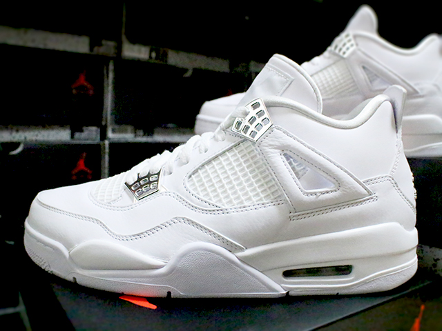 NIKE AIR JORDAN 4 RETRO “PURE MONEY/WHITE/METALLIC SILVER”01