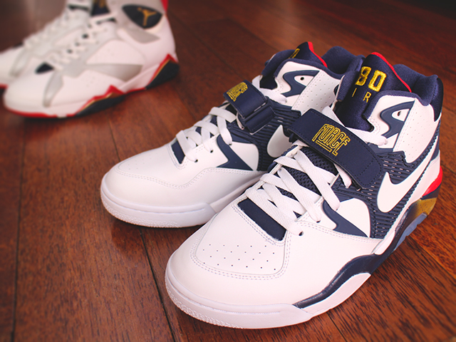 NIKE AIR FORCE 180 “OLYMPIC WHITE/WHITE MID NAVY MTLLC GOLD”01