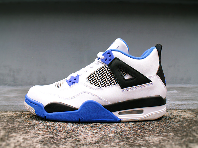 AIR JORDAN 4 RETRO BG “WHITE/GAME ROYAL-BLACK”01