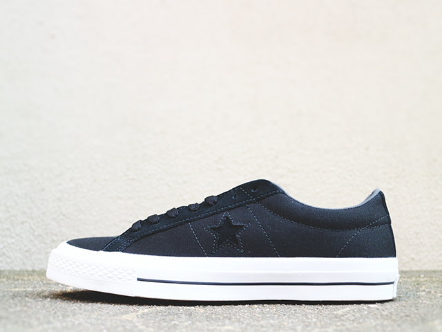 CONS ONE STAR CANVAS OX “ALMOST BLACK”01