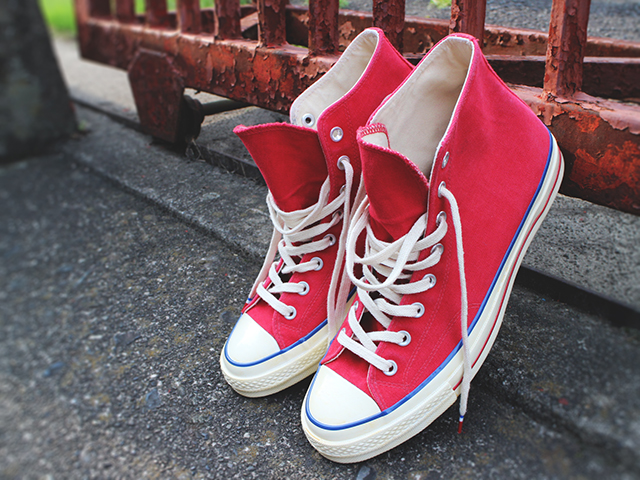 CHUCK TAYLOR ALL STAR 70 HI “VINTAGE” RED/BLUE-EGRET01