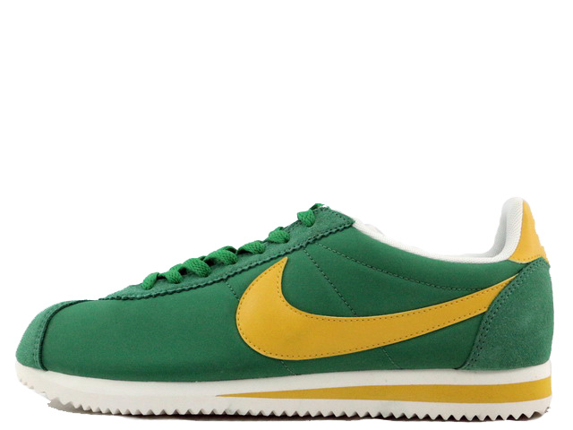 nike cortez green nylon