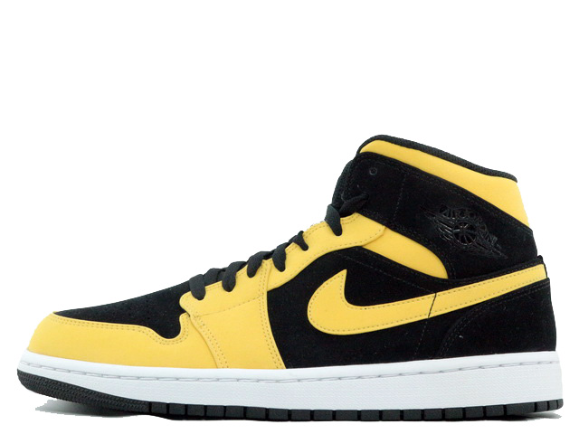 air jordan 1 mid black yellow