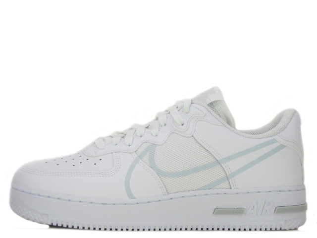 Air force 1 react white platinum on sale