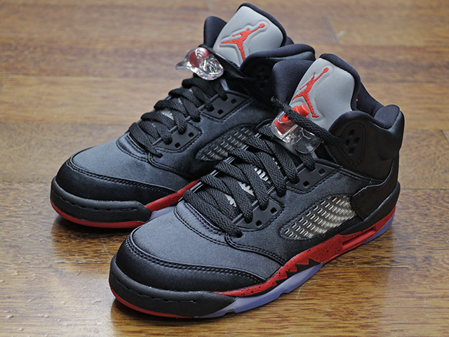 AIR JORDAN 5 RETRO(GS) “SATAIN-BLACK/UNIVERSITY RED”01
