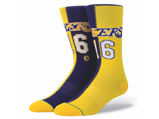 STANCE SOCKS NBA LAKERS SPLIT JERSEY M545A18LAK#YEL