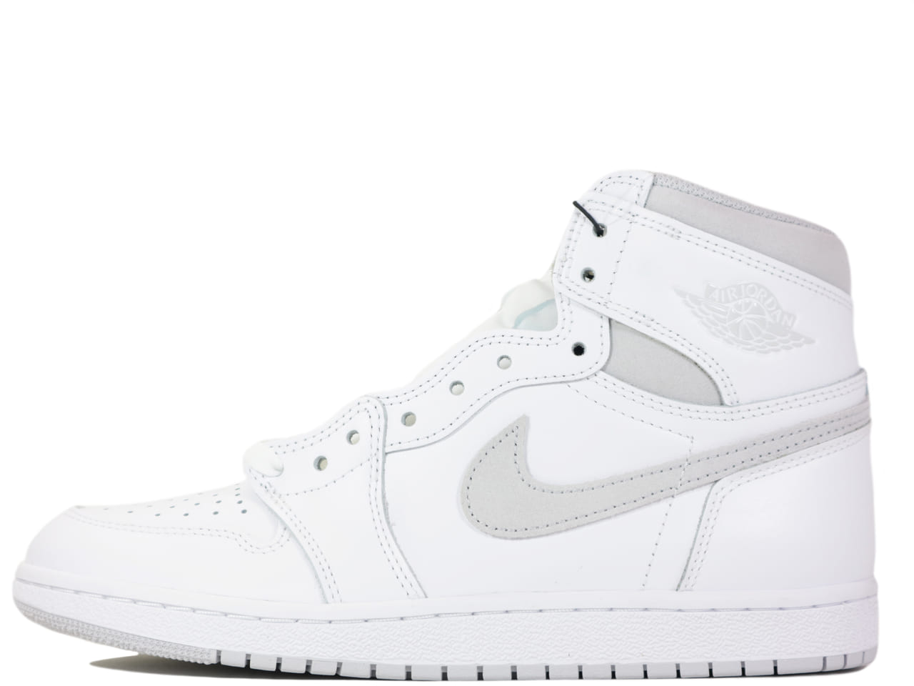 all white jordan ones high top