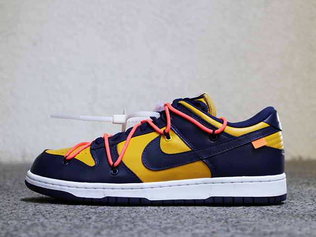 DUNK LOW LTHR “OFF-WHITE/MICHIGAN”01