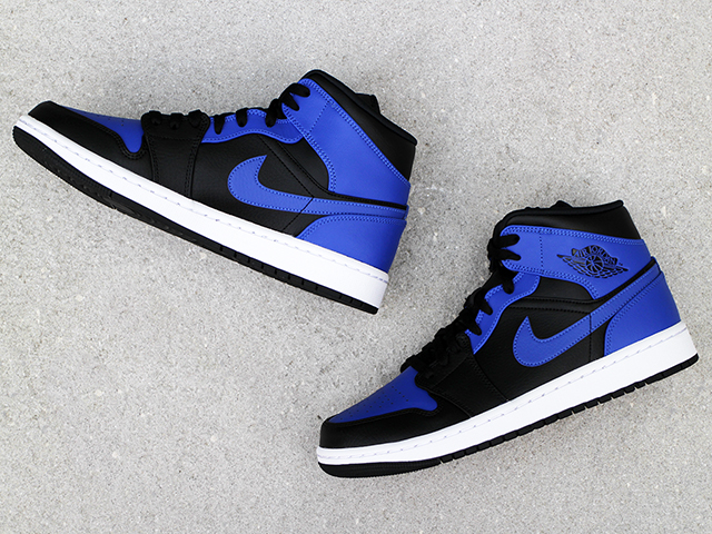 AIR JORDAN 1 MID “BLACK/HYPER ROYAL”01