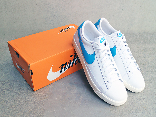 BLAZER LOW LEATHER “WHITE/LASER BLUE”01