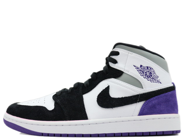 ブラックコートパープルNike Air Jordan 1 Mid Black/Court Purple