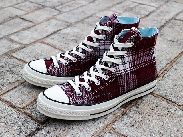 CHUCK 70 HI “PLAID”BURGUNDY01