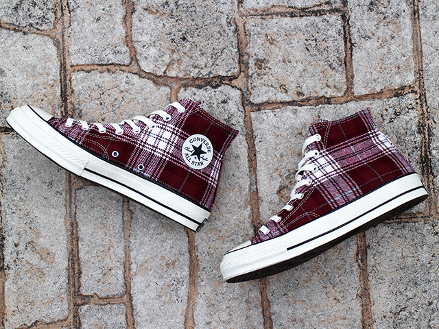 CHUCK 70 HI “PLAID”BURGUNDY01