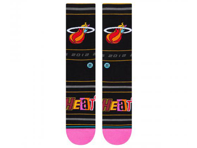 STANCE SOCKS NBA HEAT CITY EDITION 2022 A545D21HEA#BLK - 1