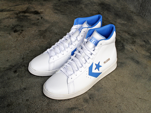 CONVERSE PRO LEATHER MID WHITE/COAST BLUE01