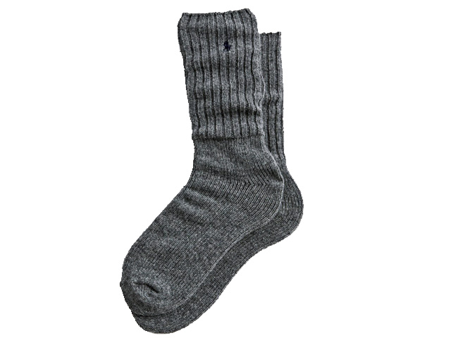 POLO RALPH LAUREN RIBBED WOOL BOOT SOCKS