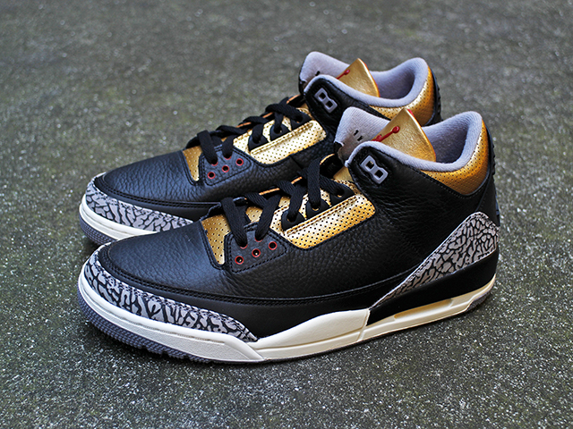 WMNS AIR JORDAN 3 RETRO “BLACK METALLIC GOLD ELEPHANT”01