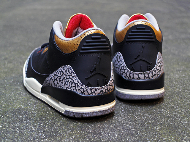 WMNS AIR JORDAN 3 RETRO “BLACK METALLIC GOLD ELEPHANT”01