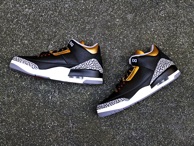 WMNS AIR JORDAN 3 RETRO “BLACK METALLIC GOLD ELEPHANT”01