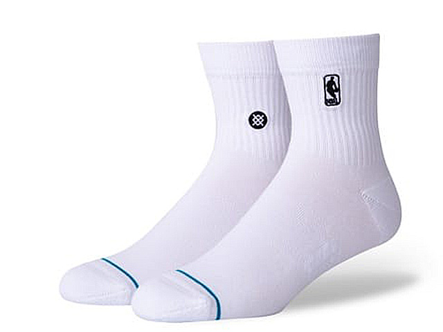 STANCE SOCKS NBA LOGOMAN ST QTR A356A20LOG#WHT