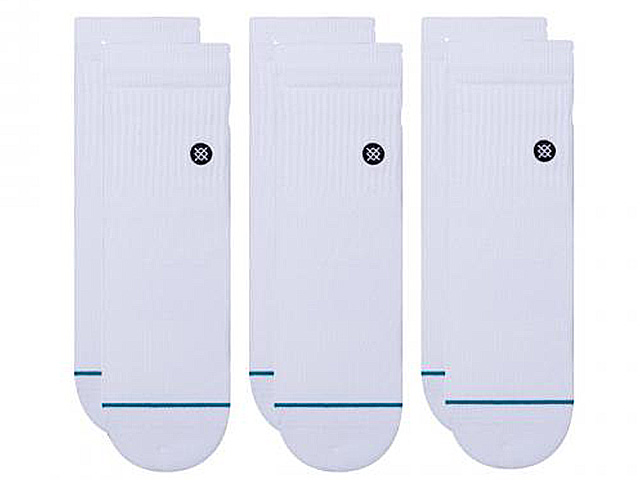 STANCE SOCKS ICON QUARTER 3 PACK A356A21IQP#WHT