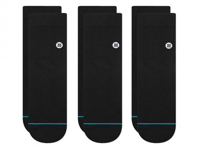 STANCE SOCKS ICON QUARTER 3 PACK A356A21IQP#BLK