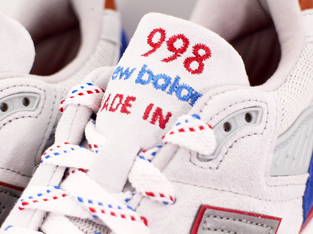 New balance ☆ made in USA M998BT ホワイト×レッド×ブルー M998 BT - スニーカーショップSKIT