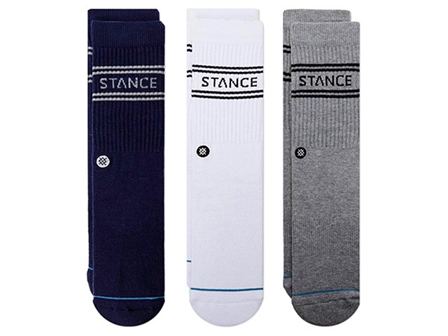 STANCE SOCKS BASIC 3 PACK CREW A556D20SRO#NAV