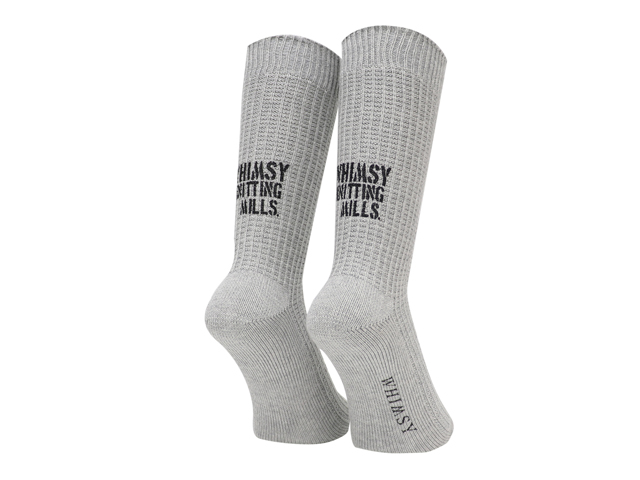 WHIMSY WAFFLE SOCKS WAFFLESOCKS2023AW-STEEL