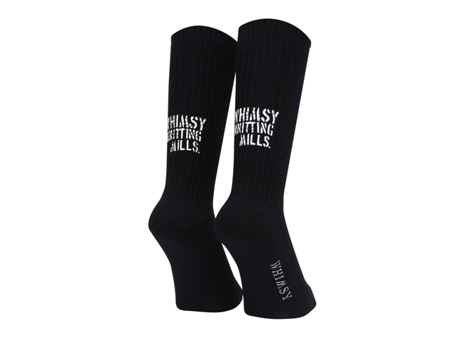 WHIMSY WAFFLE SOCKS WAFFLESOCKS2023AW-BLACK