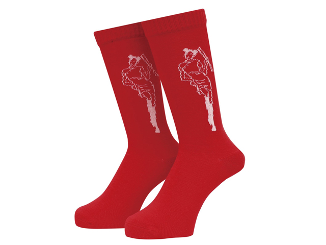 WHIMSY LANFAN SOCKS LANFANSOCKS2023AW-RED