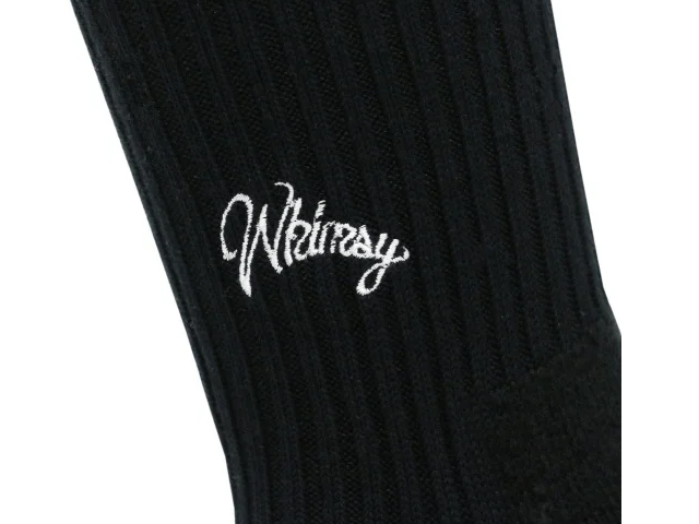 WHIMSY EMJAY SOCKS EMJAYSOCKS2023AW-BLACK-WHITELOGO - 1