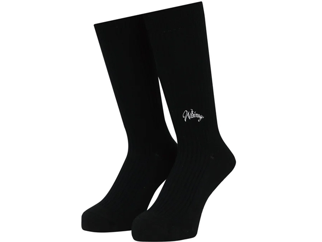 WHIMSY EMJAY SOCKS EMJAYSOCKS2023AW-BLACK-WHITELOGO