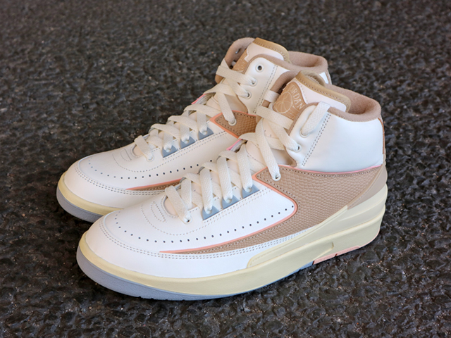 WMNS AIR JORDAN 2 RETRO “SAIL/DESERT-SUNSET HAZE-MUSLIN”01