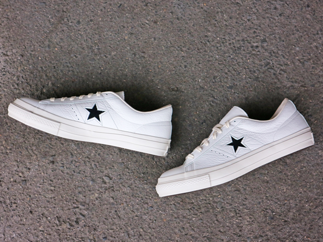 CONVERSE ONE STAR J EB LEATHER “MADE IN JAPAN” WHITE/BLACK01