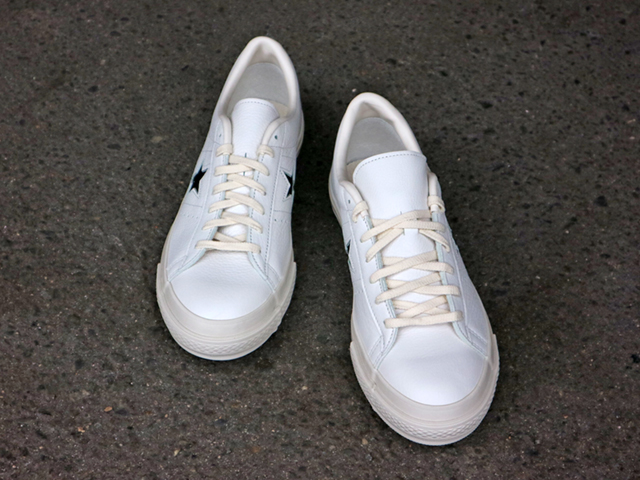 CONVERSE ONE STAR J EB LEATHER “MADE IN JAPAN” WHITE/BLACK01